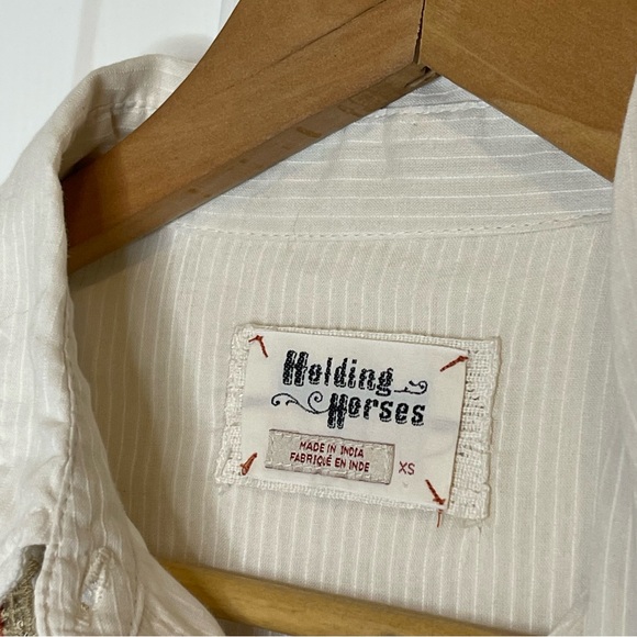 Anthropologie Holding Horses Iverie Embroidered Western Shirt XS Rodeo Prairie - Picture 6 of 9